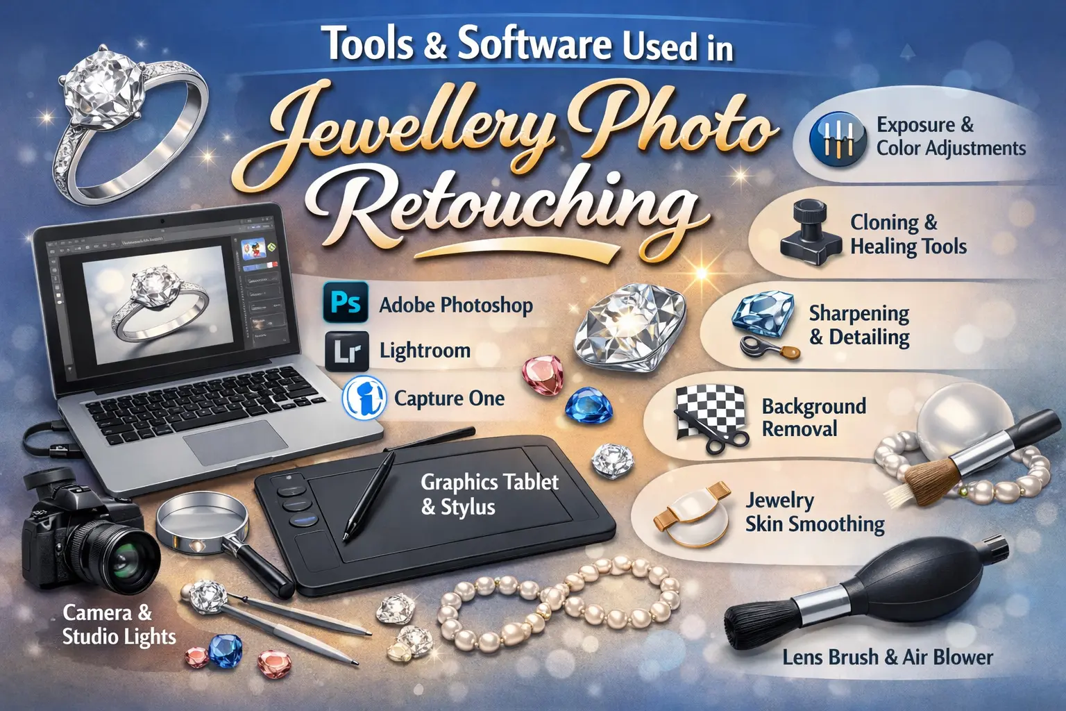Tools & Software Used in Jewellery Photo Retouching